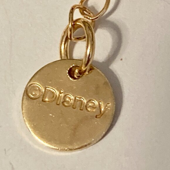 Disney Aristocats Marie Cat Charm Bracelet Pink Bow Signed 7-8" White Gold Tone - Picture 9 of 13